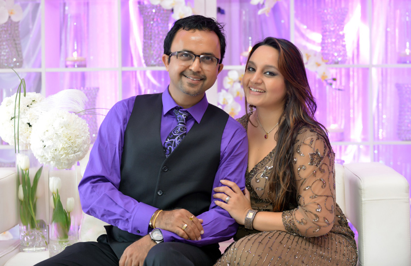 Chirali and Amish Thakkar, founders of Fine Art Production