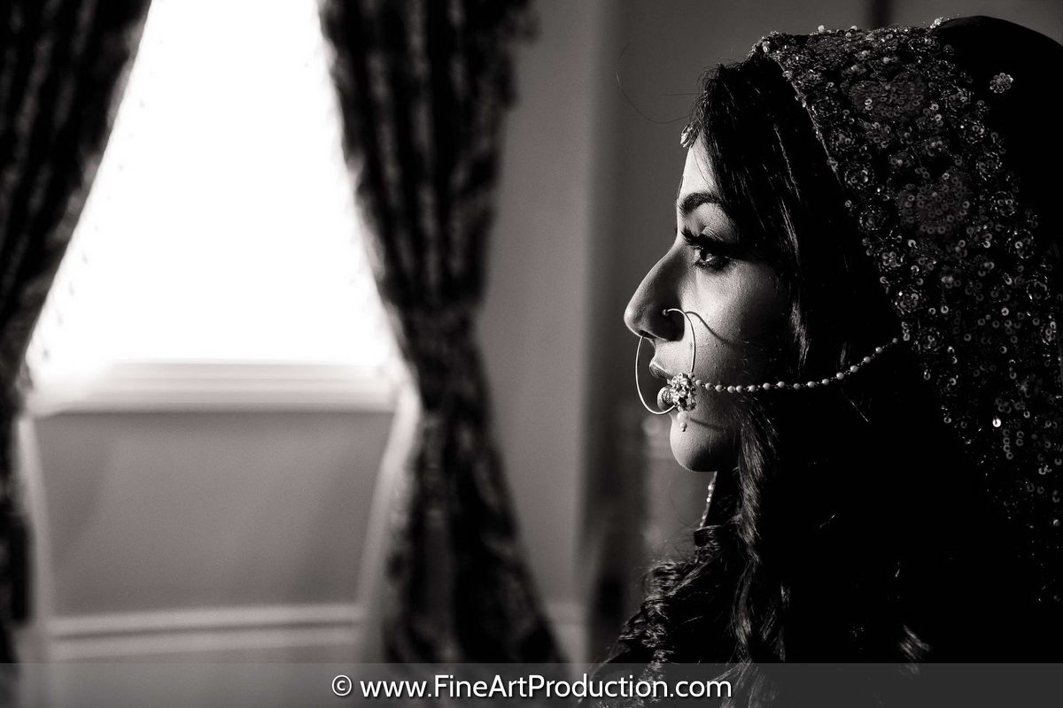 Indian bride portrait — Indian wedding photography by Fine Art Production