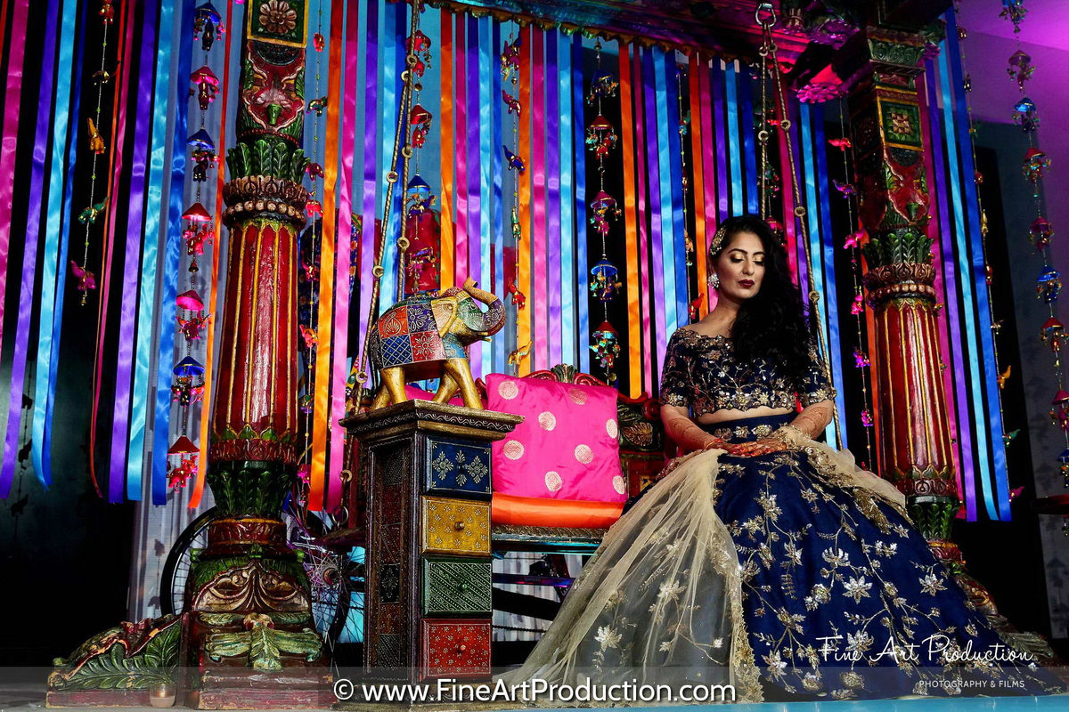 Indian bride portrait — Indian wedding photography by Fine Art Production