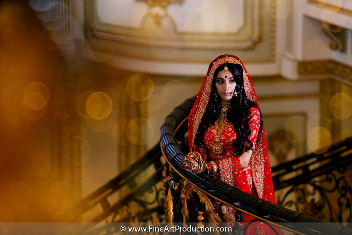 Indian bride portrait — Indian wedding photography by Fine Art Production