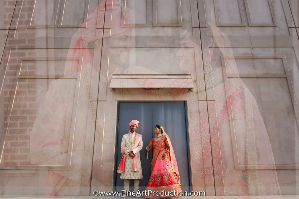 Indian wedding couple portrait — Indian wedding photography by Fine Art Production