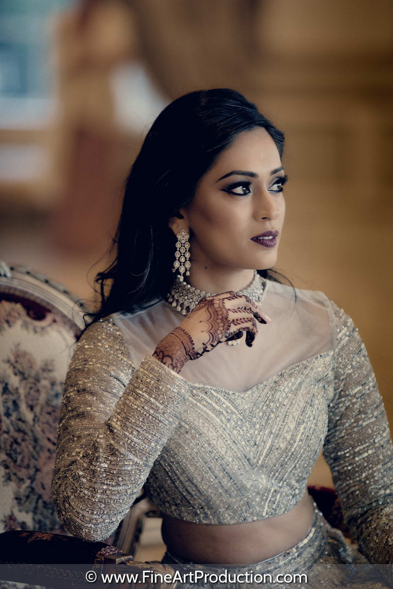 Cinematic still from an Indian wedding film