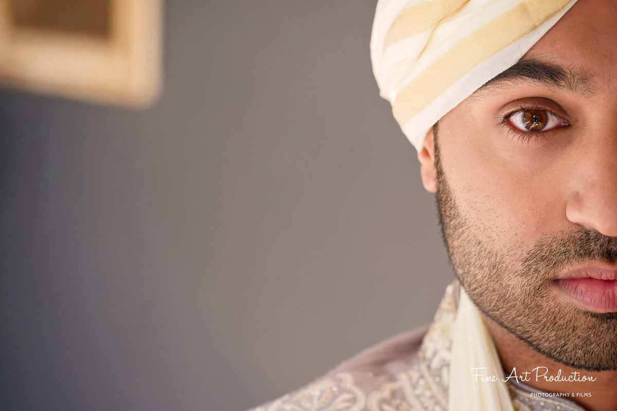 Indian groom portrait — Indian wedding photography by Fine Art Production