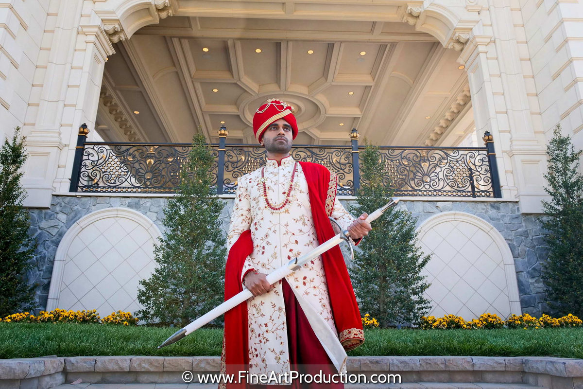 Indian groom portrait — Indian wedding photography by Fine Art Production